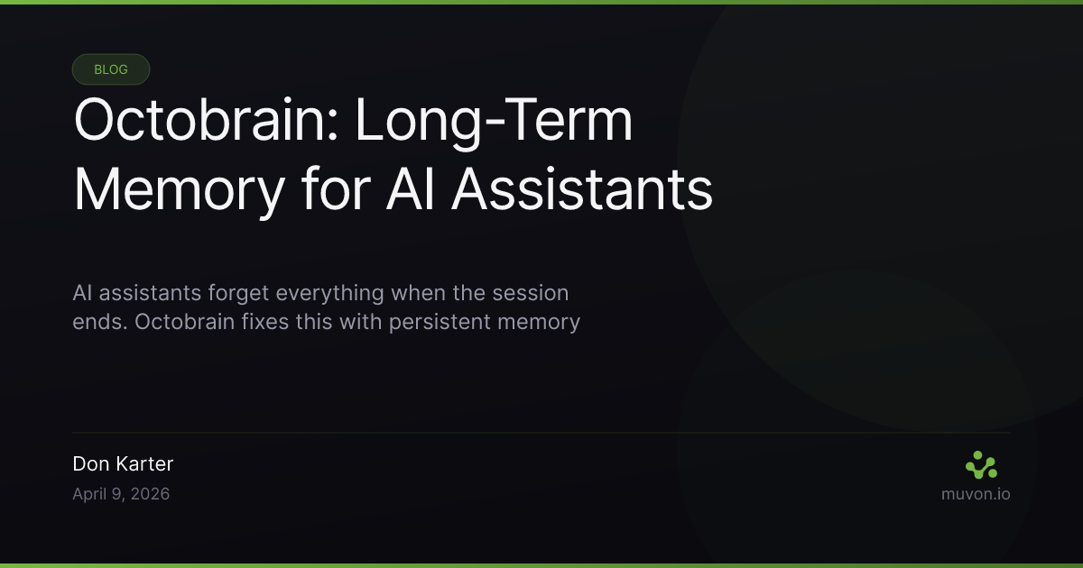 Octobrain - Long-term memory system for AI assistants with MCP server support