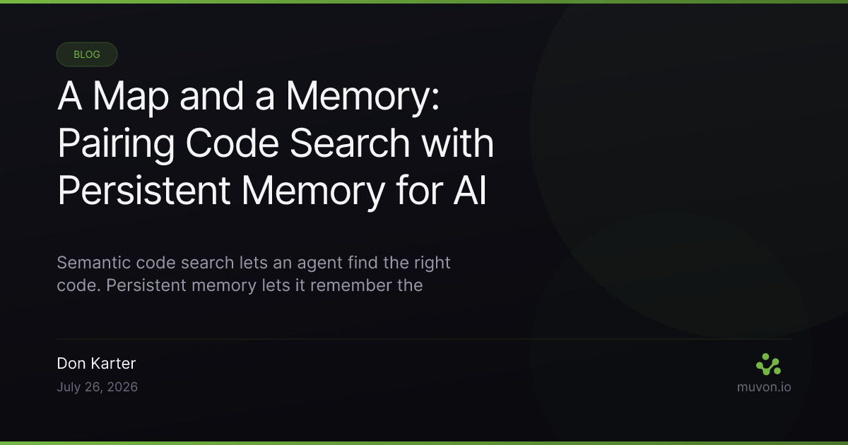Pairing Octocode semantic code search with Octobrain persistent memory so an AI agent can both find the right code and remember the decisions about it