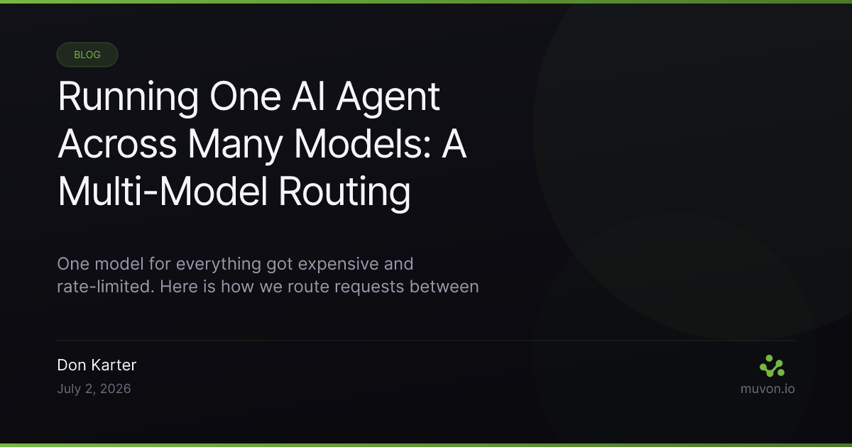 Splitting one Octomind agent across many LLM providers — cheap models for research and compression, a strong model for review, local models for bulk work, using real provider model config strings